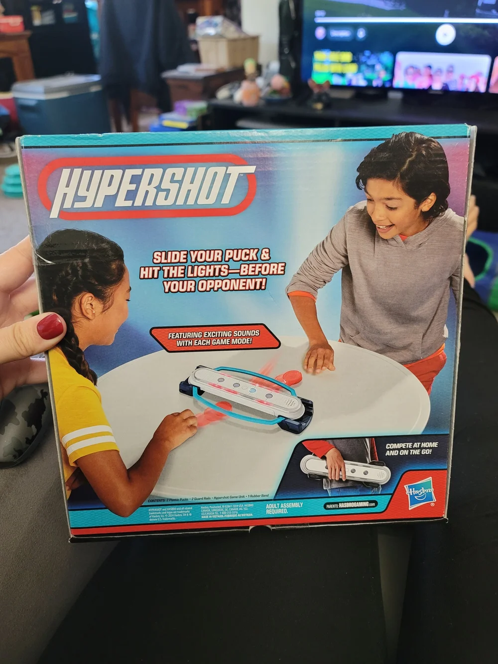 Hasbro HyperShot Electronic Tabletop Hockey Game - Blue & Red Accents